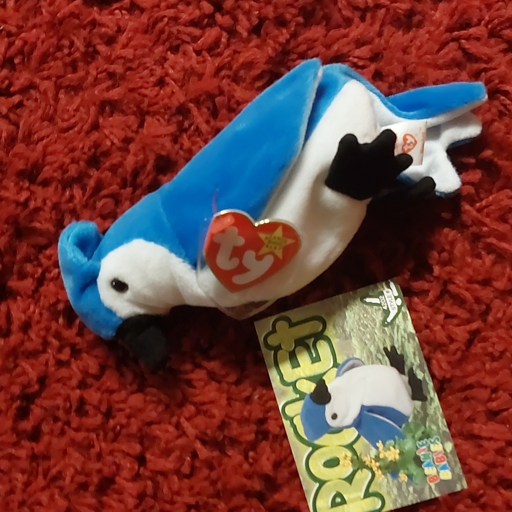 Rocket Beanie Baby with Matching Card